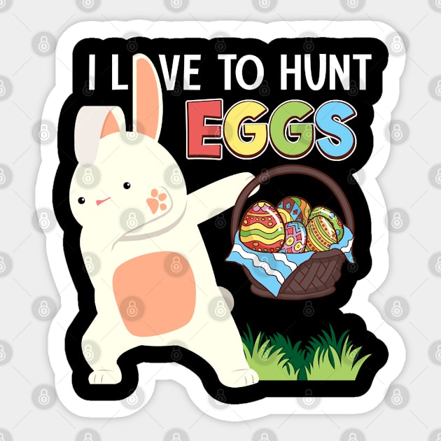 I Love To Hunt Eggs Sticker by beelz